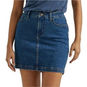 NWT Lee Plus Women's Denim Jean Mid Rise Skort Skirt Size 26 4X